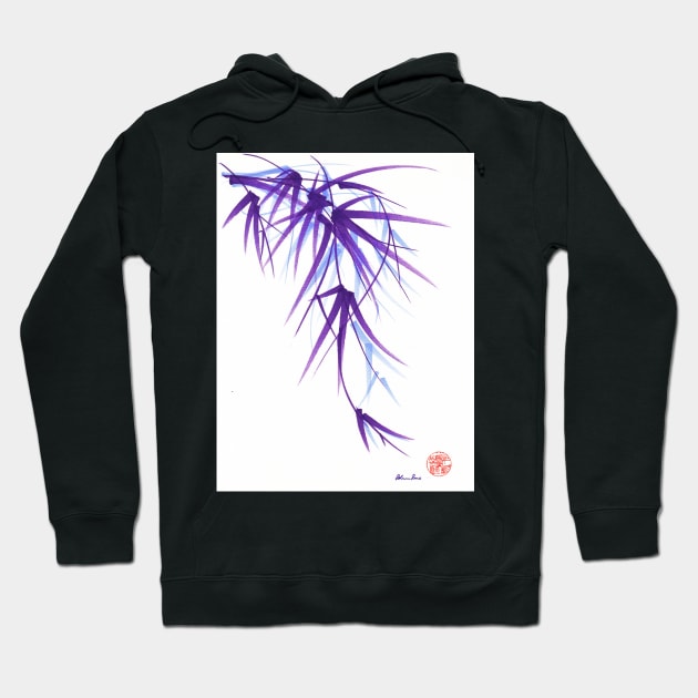 Summer - Lavender bamboo sumie brush painting Hoodie by tranquilwaters